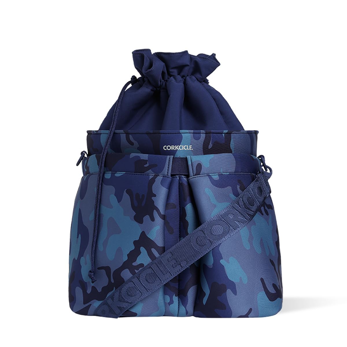 Corkcicle Beverage Bucket Cooler Bag, Navy Camo, 10.5” x 12” – Keep Cool with Portable Bucket Bag – Transforms Into Ice Bucket with All Day Insulation
