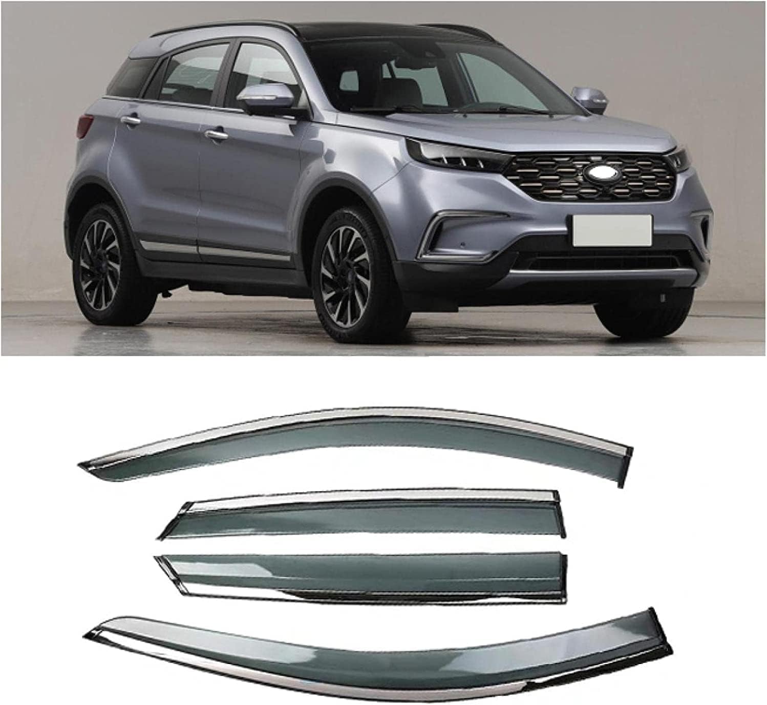 PANXUC Car Wind Deflectors for Ford Territory EV 2019, Side Window Wind Rain Deflector Window Visor Sun Rain Guard Smoke Guards