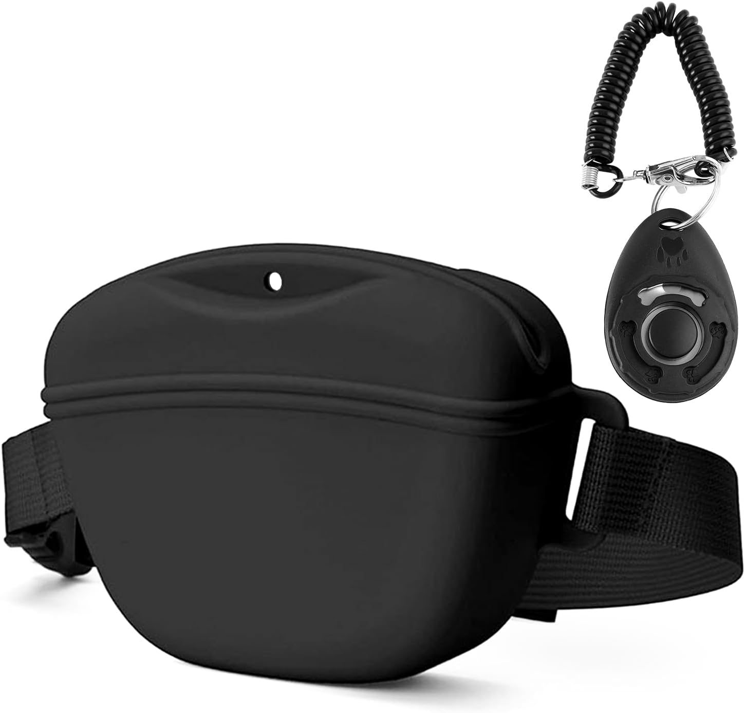 oibrxenl Silicone Dog Treat Pouch with Waist Belt and Training Clicker Magnetic Closure Dog Treat Bag Black Dog Treats Pouch for Pet Training Walking oibrxenl Silicone Dog Treat Pouch with Waist Belt and Training Clicker Magnetic Closure Dog Treat Bag Black Dog Treats Pouch for Pet Training Walking