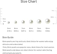 Vista 6 de AAAA - Collar redondo de perlas de plata de ley cultivadas de agua dulce para mujer, de 16 a 18 pulgadas