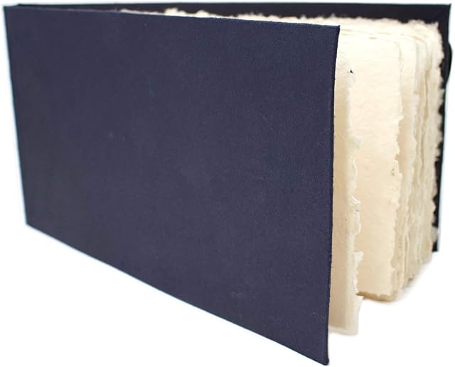 Artway Indigo Handmade Sketchbook - 100% Cotton Rag Paper - Panorama Landscape, White
