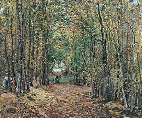 Impression d'art les bois de Marly de Camille Pissarro, toile premium de 60x90cm
