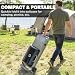 Outsunny Foldable Gas BBQ Grill with Side Table Thermometer 2.5 kW Black