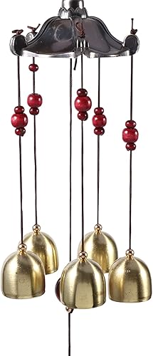 Miniatura 7 de Alvinlite Campanas de viento clásicas de metal de bronce Feng Shui, campanillas de viento para el hogar, jardín, patio, decoración colgante, regalo