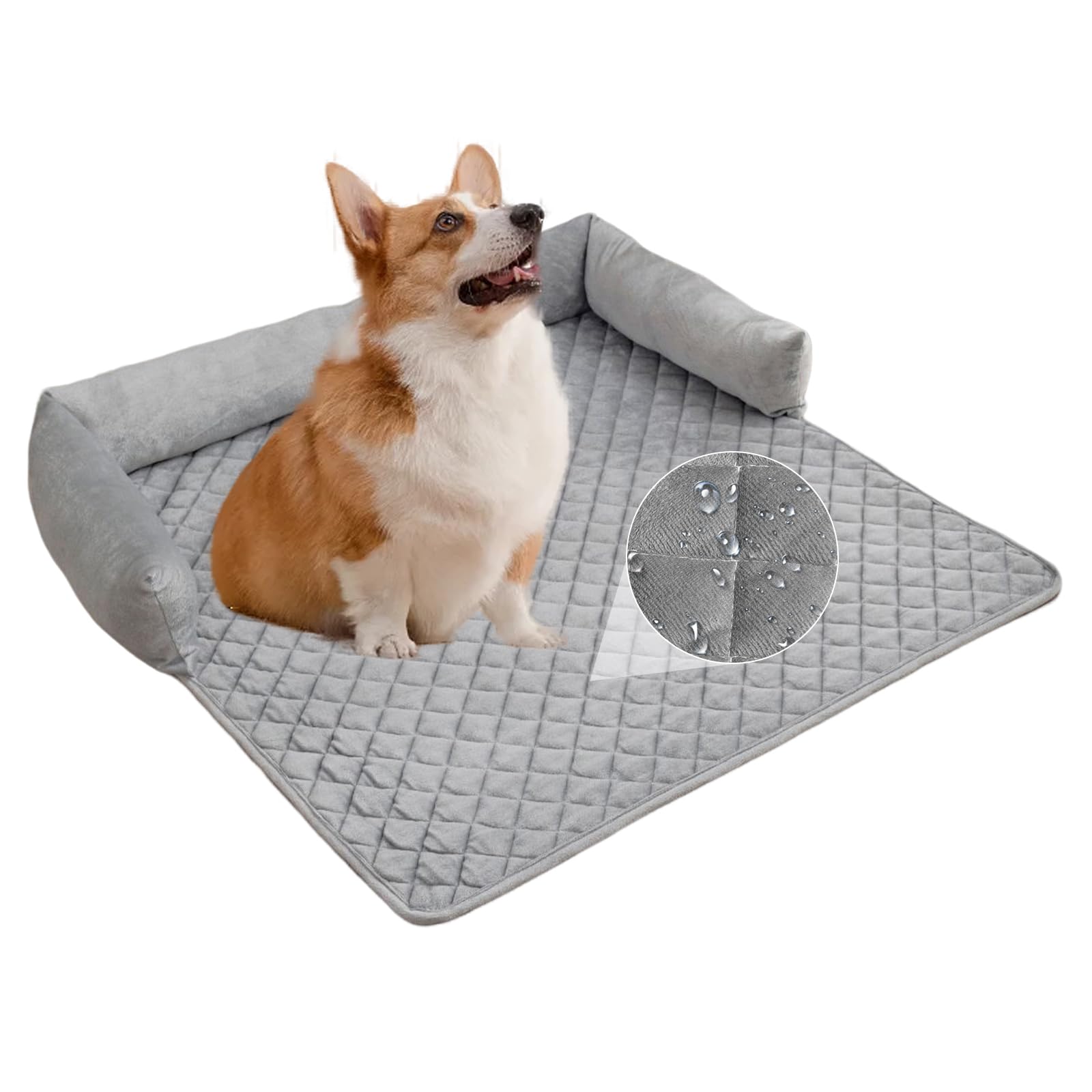Lit pour chiens orthopédique PETCUTE déhoussable et antidérapant