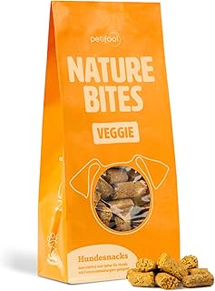 petifool Nature Bites Veggie | natürlicher Hundesnack | Obst und Gemüse | Ohne künstliche Zusätze | Getreidefrei | Vegan | 200g | Aus Deutscher Herstellung product image
