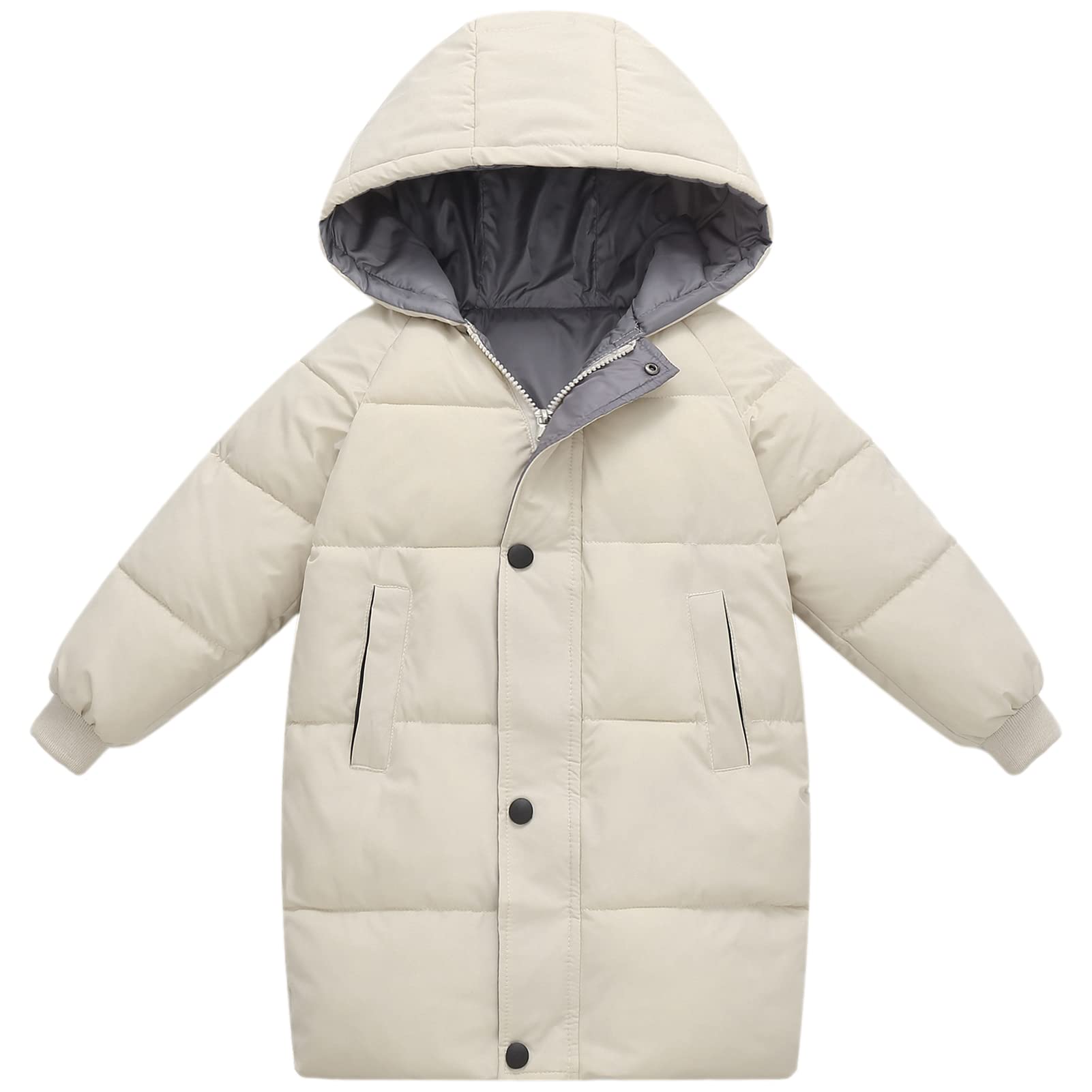 amropi Enfant Fille Manteau Parka Epaisse Veste à Capuche Chaud Hiver Blouson pour 2-10 Ans