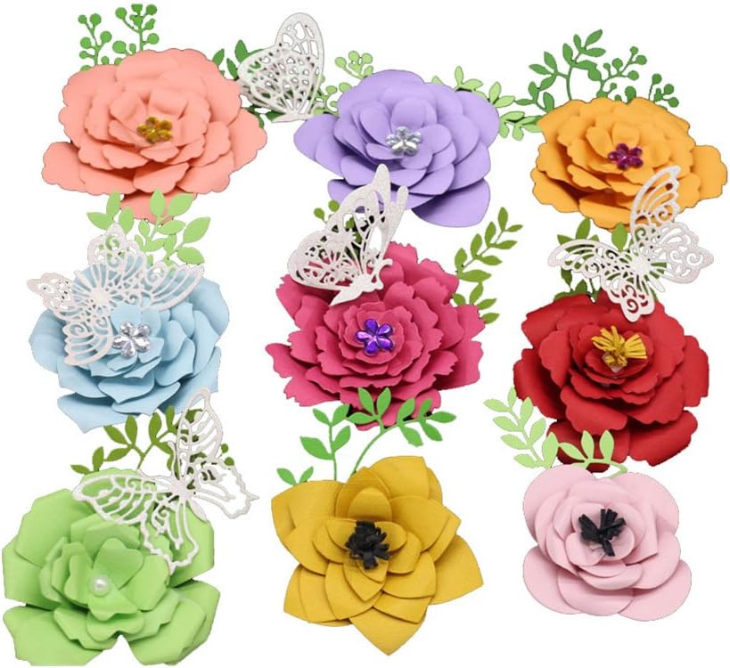 Healifty Cutting Dies Metal Stencil Template Mould for Album Scrapbooking Paper Card DIY Art Craft Decor (Nine Flowers Size S)
