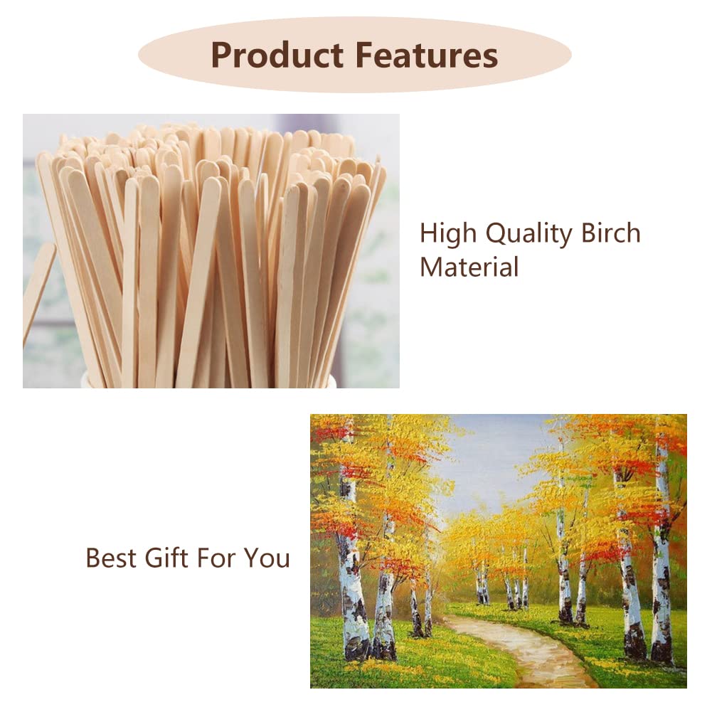 Bastoncini Caff&egrave; In Legno 14cm - 50 Pezzi, Biodegradabili, Monouso, Per Bevande Calde E Fredde