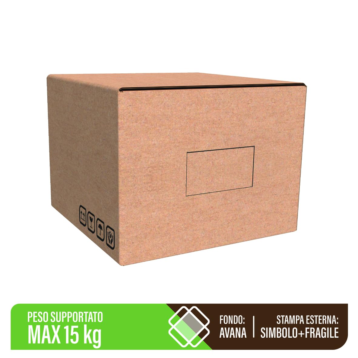 LA MIA SCATOLA - Scatole di Cartone Doppia Onda, 50x30x35 cm, Confezione da 15 Pezzi, Resistenti per Trasloco e Imballaggio FSC® MIX CERT. SGSCH-COC-090125