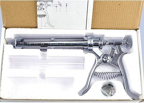 Miniatura 6 de 30ML/50ML Inyector de jeringa de ganado de acero inoxidable ajustable continuo Veterinario Pistola de inyección automática de vacuna para ganado