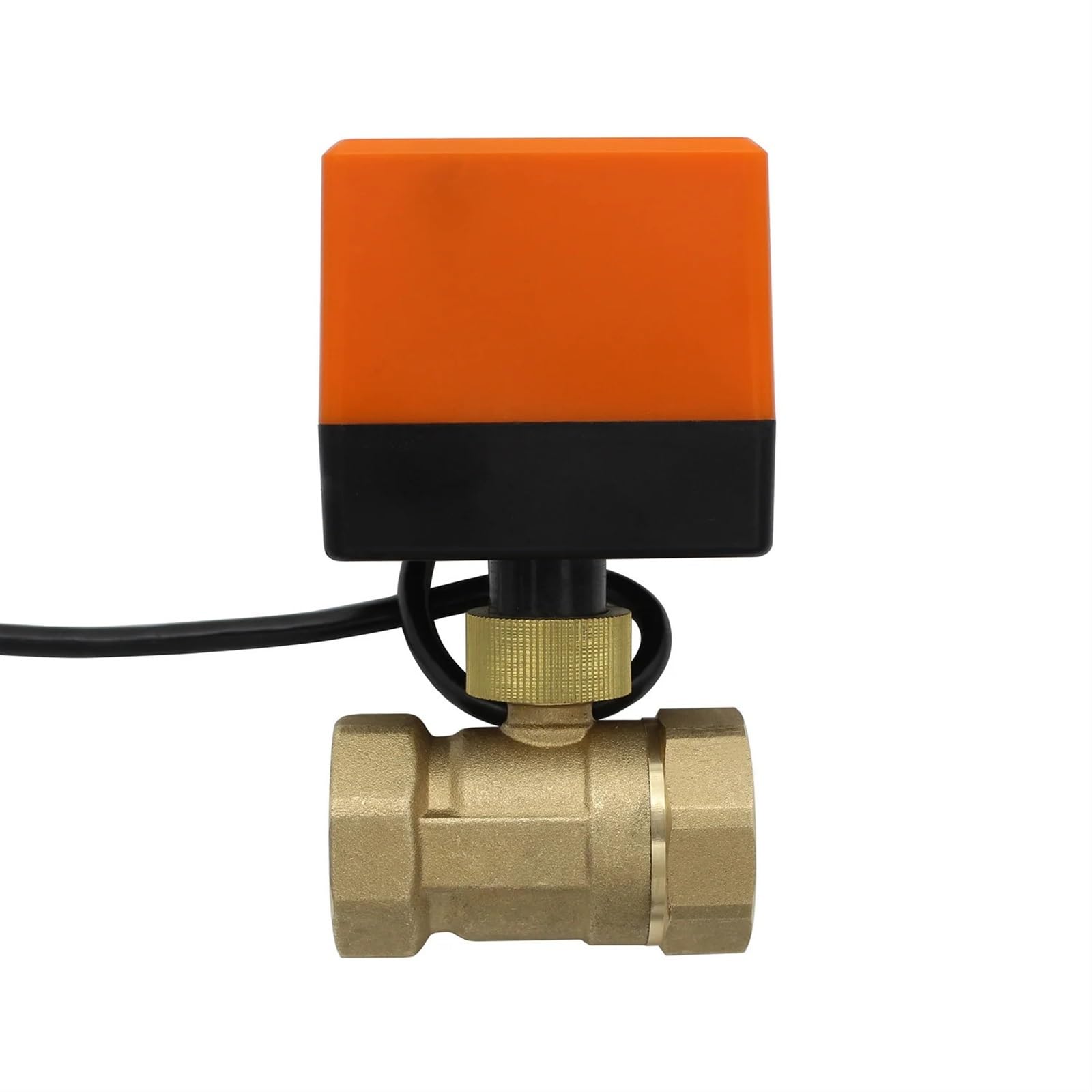 TREDSWQCV Electric Motorized Brass Ball Valve AC220V DC24V AC24V DC12V 2 Way with Actuator Valves DN15 DN20 DN25 DN32(Onecolor,DN15)