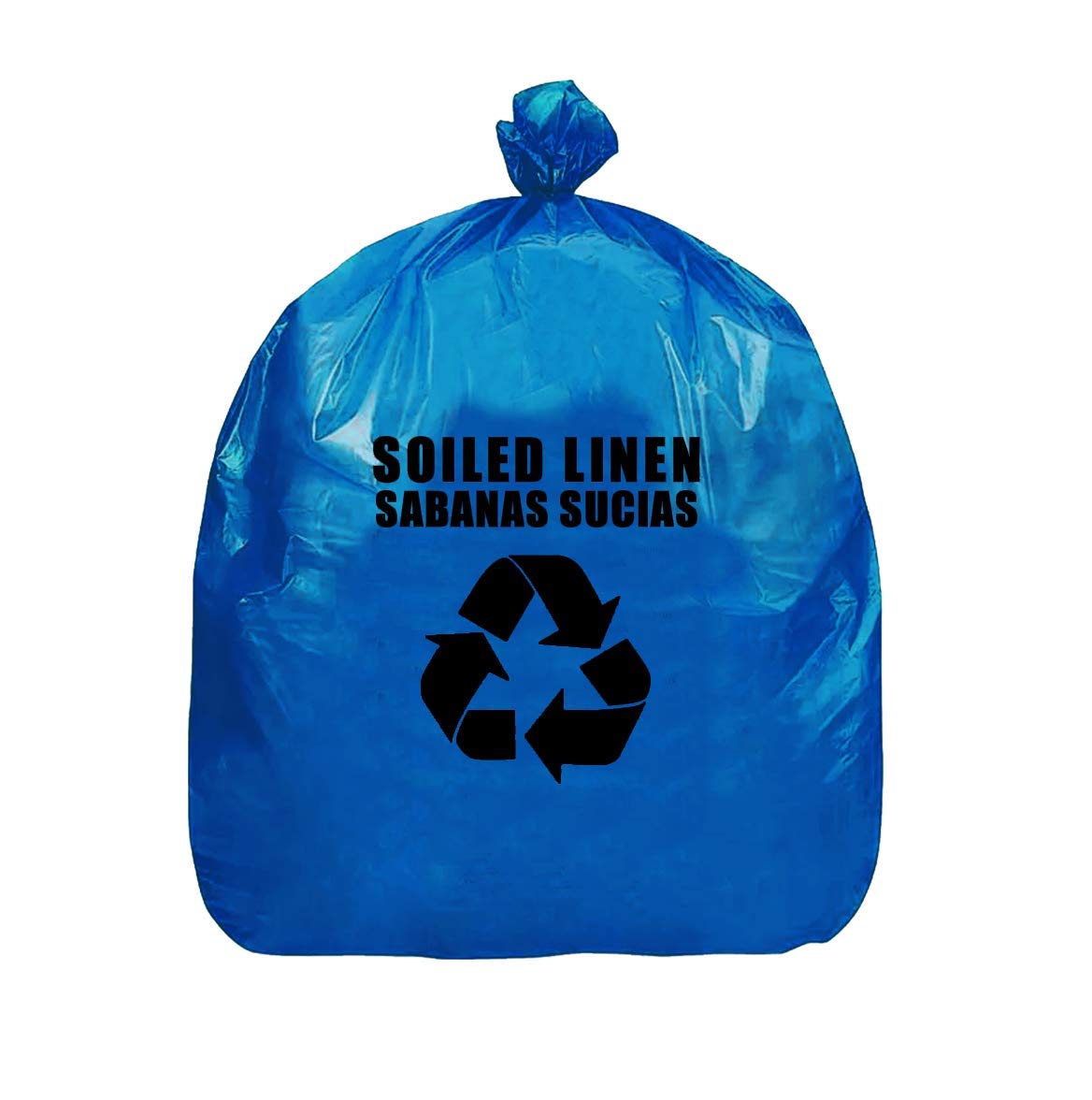 Resilia Bolsas de lino sucias para uso pesado, desechos de hospital, bolsa de lavandería, forro de basura, almacenamiento sanitario, azul oscuro, 33 galones, 29 x 43 pulgadas, 25 bolsas