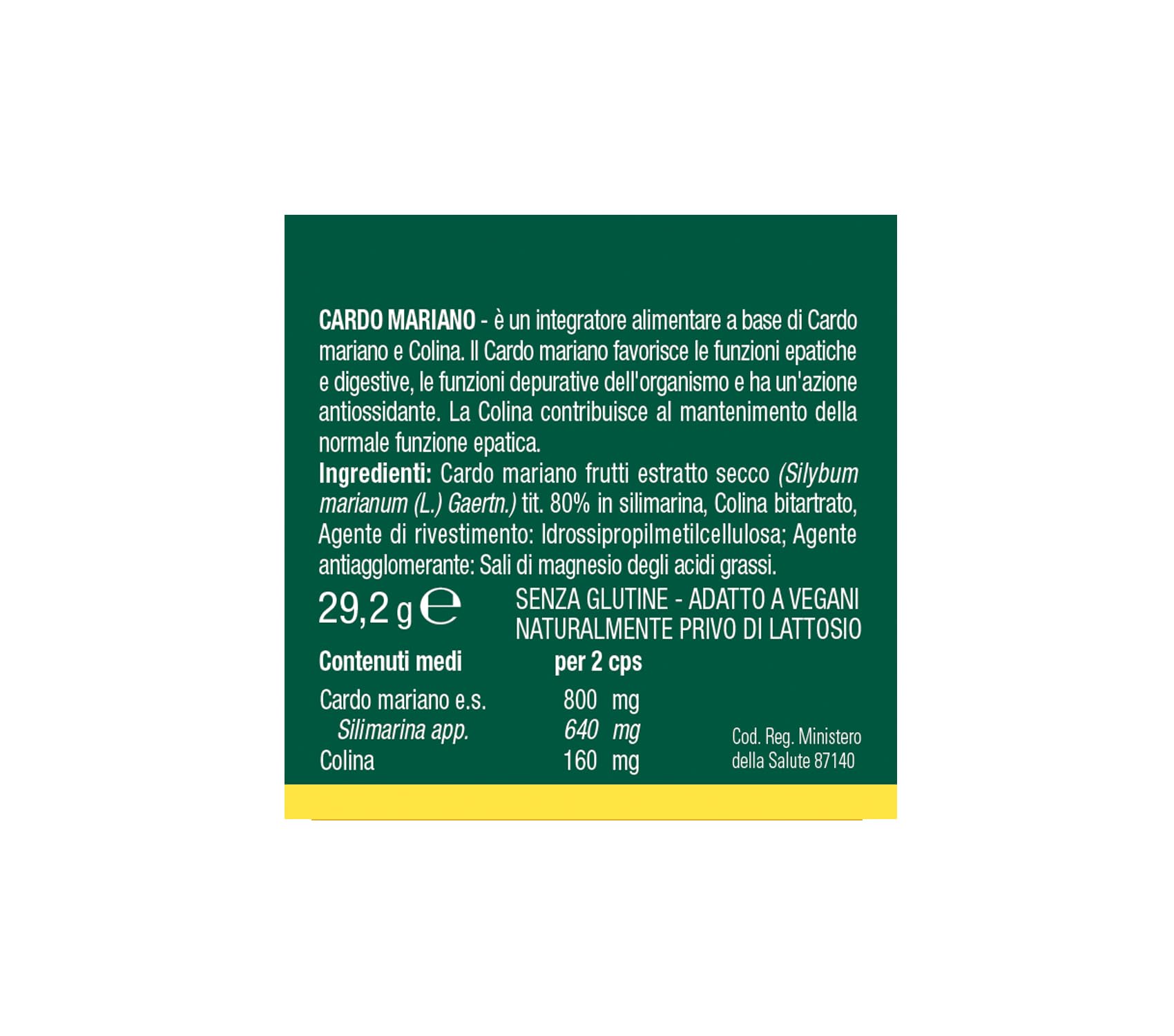 Naturando Maximum Cardo Mariano Integratore per la Funzionalità Epatica a Base di Cardo Mariano e Colina - 40 capsule