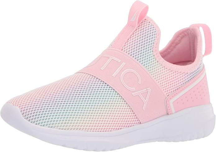 Nautica Kids Girls Youth Athletic Fashion Sneakers - Slip-On Style for Little Kids and Big Kids