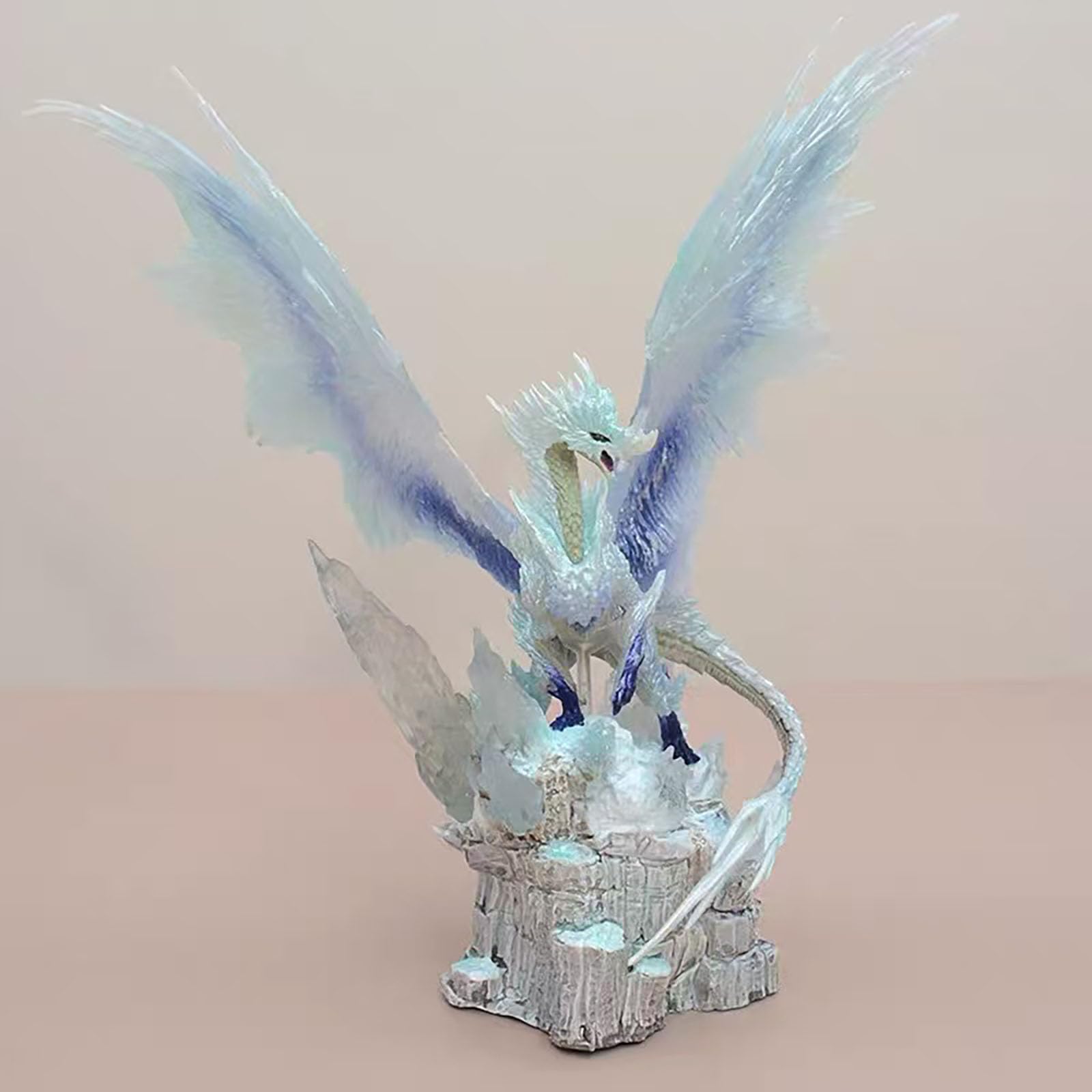 Yxcc-Sen Boys Character:velkhana Monster Hunter Velkhana Nergigante Silver Rathalos Dragon Model Figure Ornaments Pvc Statue