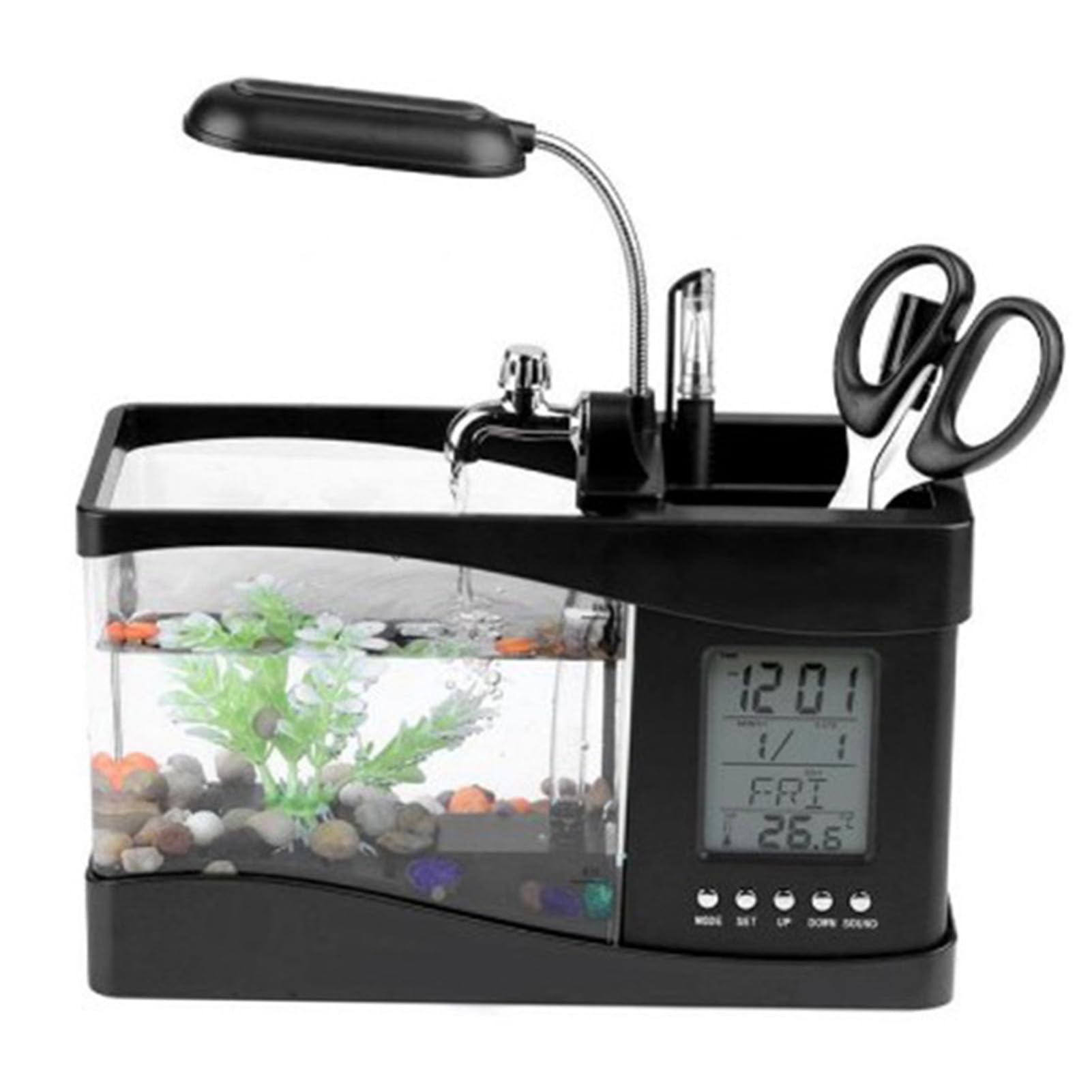 Horloge multifonctionnelle pour aquarium avec calendrier de nuit