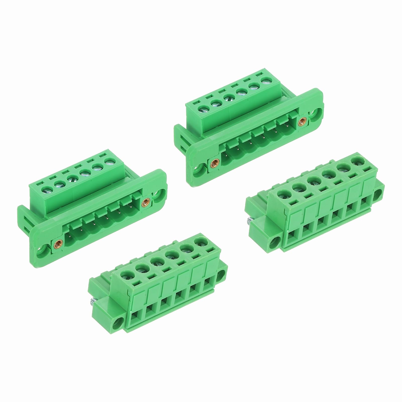 Bloque de terminales de tornillo de 5,08 mm, terminal pasamuros PCB de 6 pines MECCANIXITY 8
