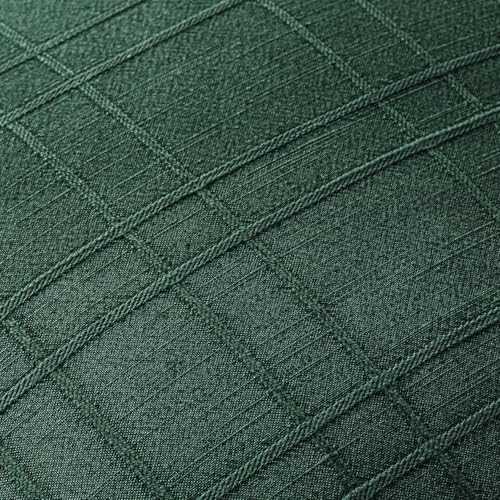 Image of MIULEE Decorative Linen Check Throw Pillow Covers Neutral Farmhouse Vintage Spring Pillow Covers 18x18 Set of 2 Boho Modern Home Decor for Sofa Couch Bedroom Cushion Dark Green