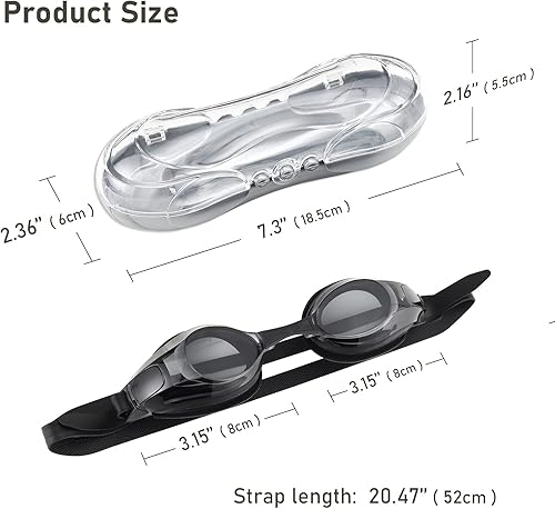 Miniatura 6 de AUTOR Gafas de natación de visión corta, gafas de natación, gafas de natación de corta visión para hombres, mujeres, adultos y jóvenes