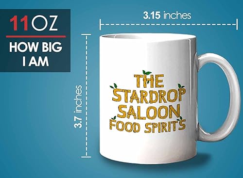 Miniatura 6 de Bubble Hugs Taza de café para videojuegos The Stardrop Saloon Food Spirits - Farming Country Adventure Gaming Gamer Stardew Pelican Town 11 onzas,