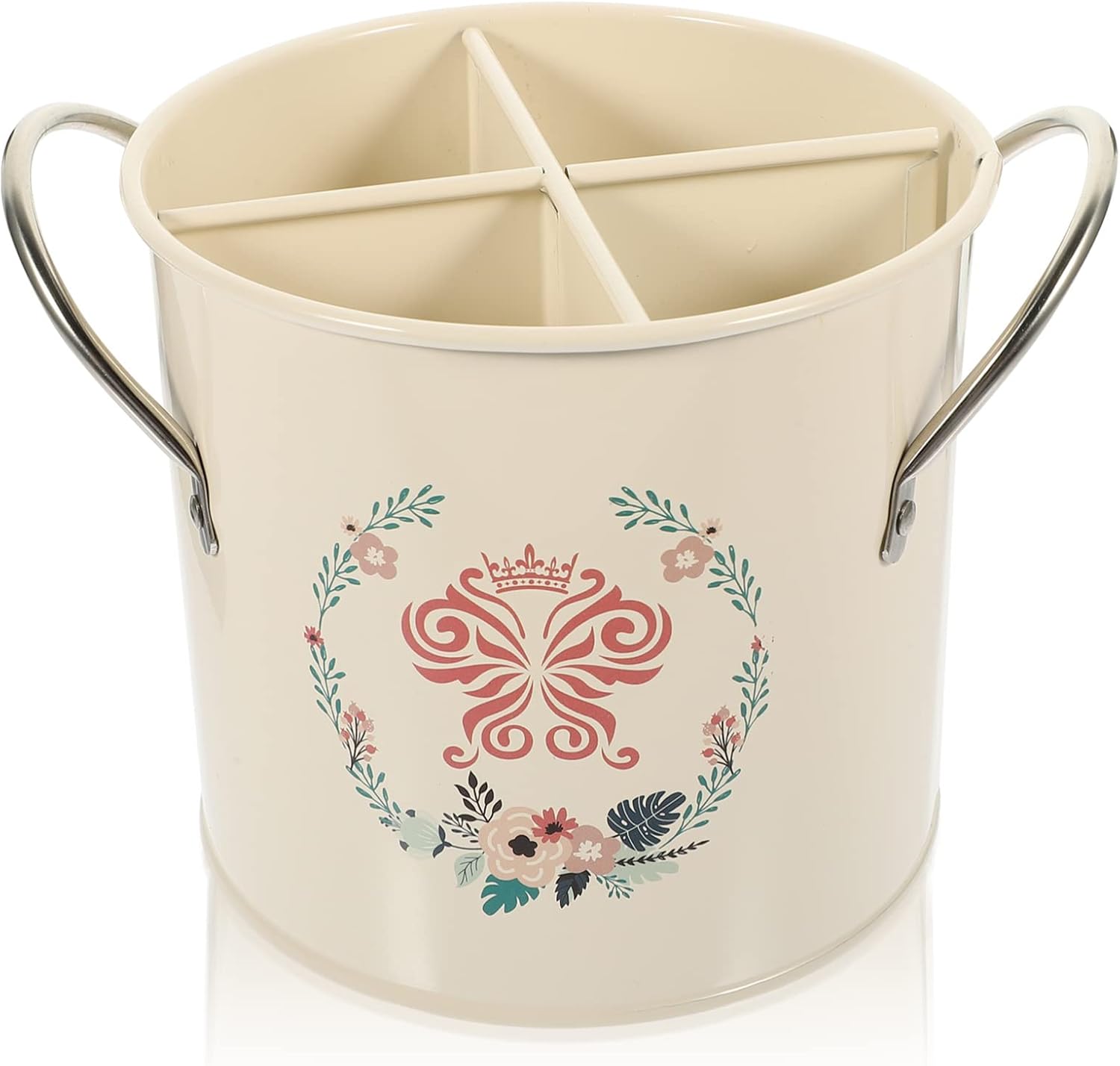 Luxshiny Vintage Utensil Caddy Stainless Steel Cutlery