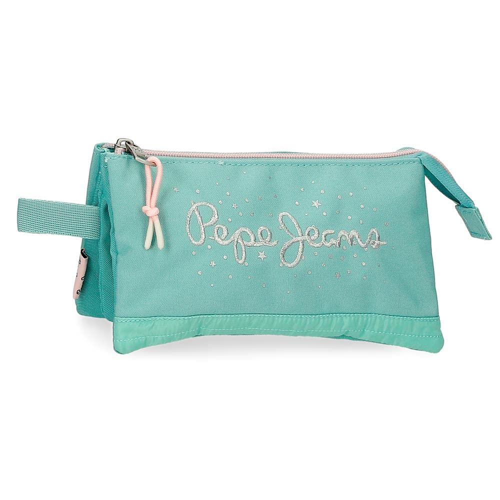 Pepe Jeans Jane Astuccio triplo blu 22 x 12 x 5 cm poliestere