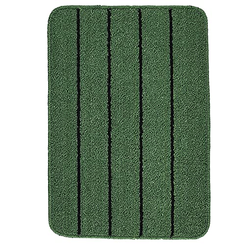Image of Saral Home 2pc Door Mat Anti-Skid Washable Loop Stripe (Green. 45X60 cm)