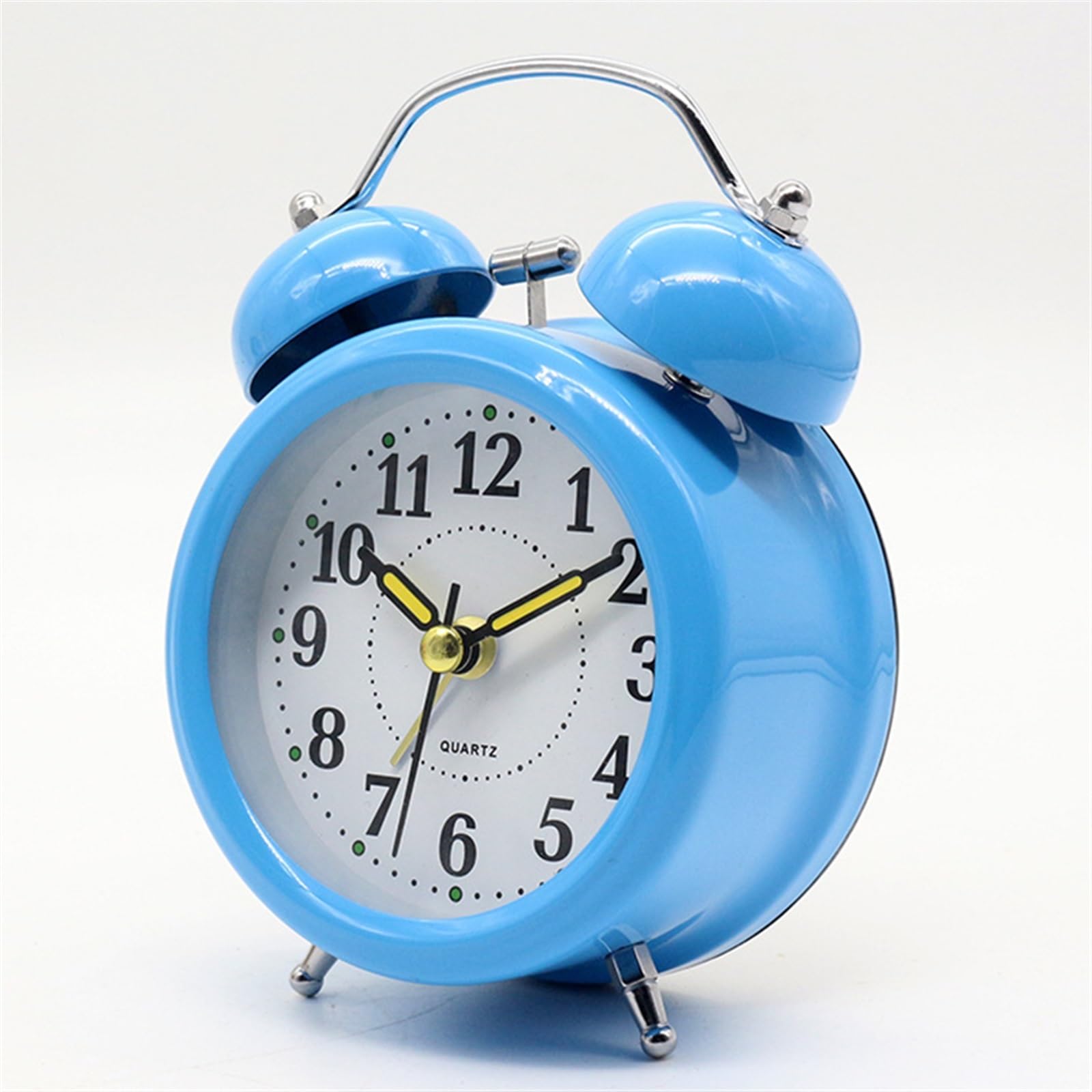 Despertador, Fuerte con luz de Fondo, Funciona Pilas, silencioso sin tictac(Black)