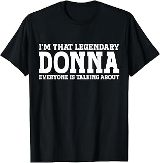 Donna Personal Name Women Girls T-Shirt