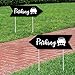 Black Wedding Parking Signs - Wedding Sign Arrow - Double Sided Directional Yard Signs - Set of 2 Parking Signs