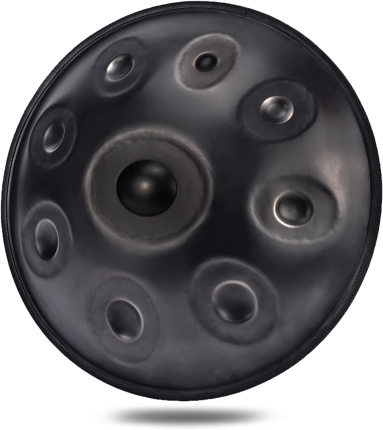 CVNC Harmonic Handpan D Minor Black Color 9 Note Steel Hand Tongue Percussion Drum
