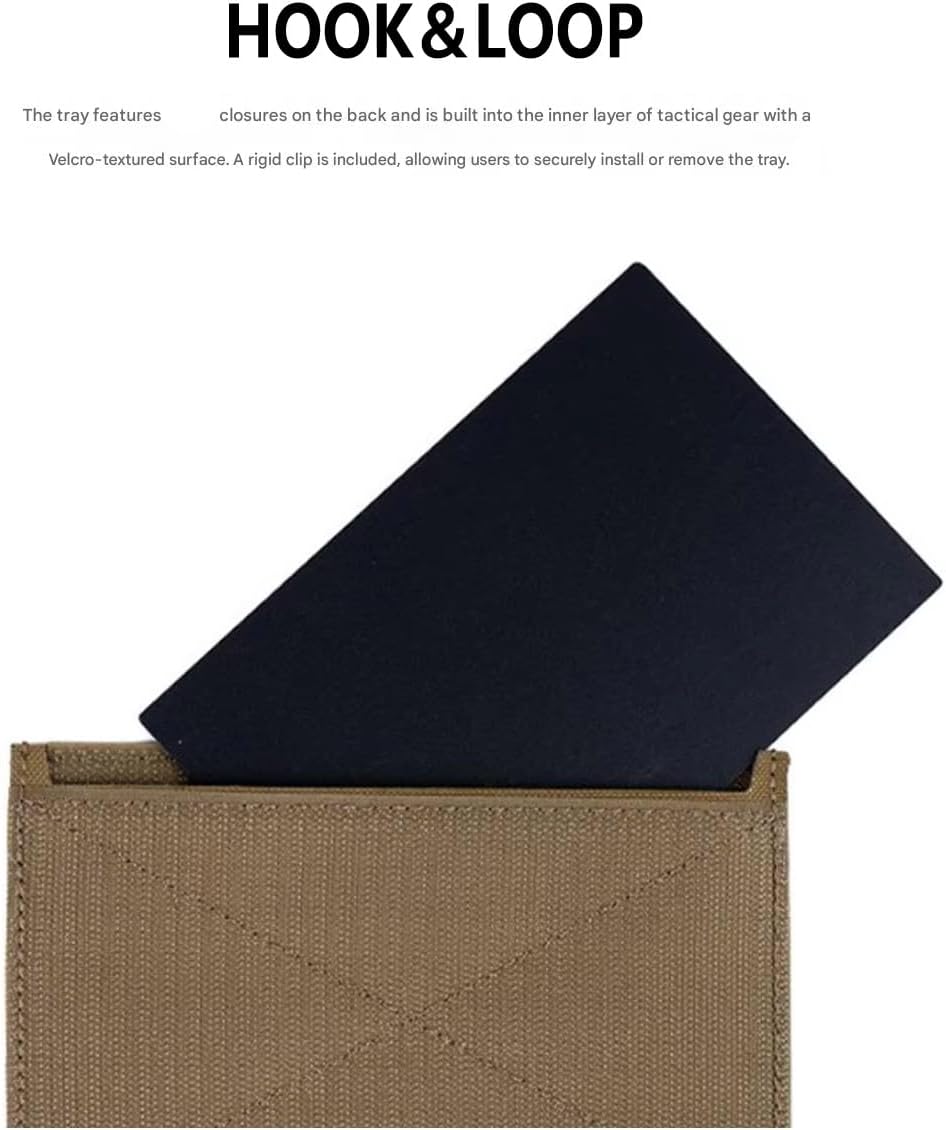 Tactical Med Tray Insert Board, Modular Medical Equipment Storage Board with Elastic Straps for Outdoor Hunting Camping(BK)