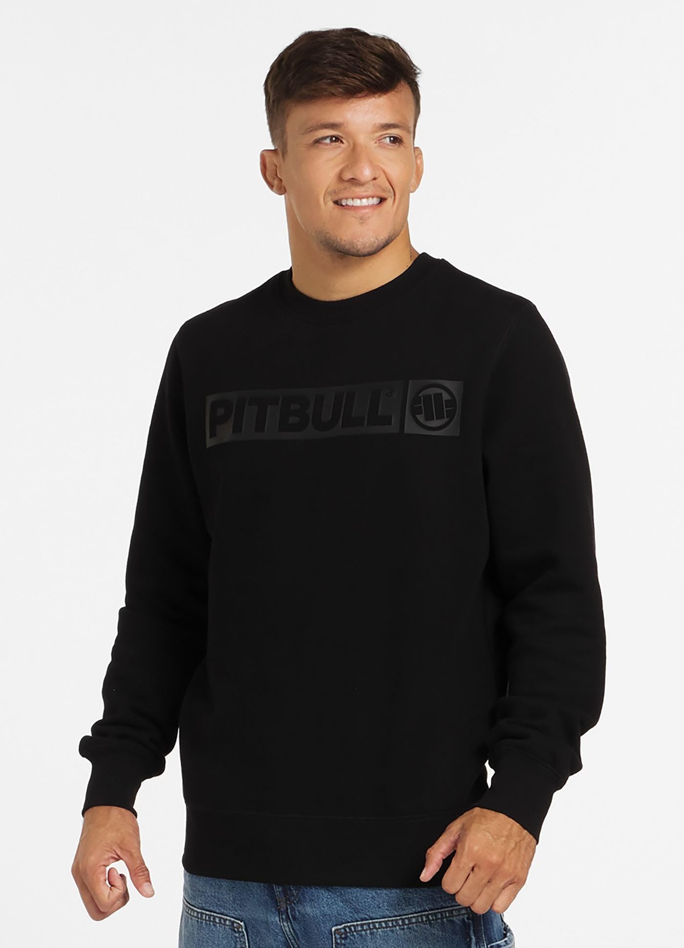 PITBULL Herren Pullover aus Baumwolle Sweatshirt für Männer Pit Bull West Coast Hilltop Black