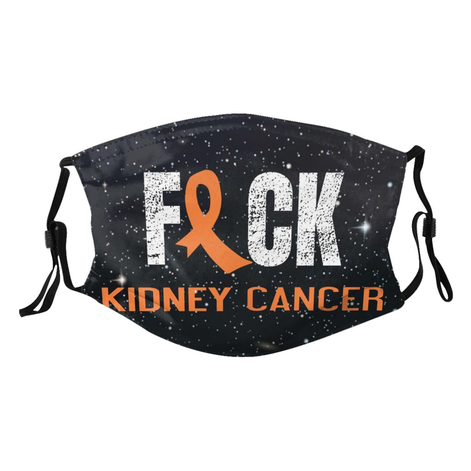 Fuck Kidney Cancer Orange Ribbon Adult Dust Mask Adjustable Dust Face with 2 Filter73