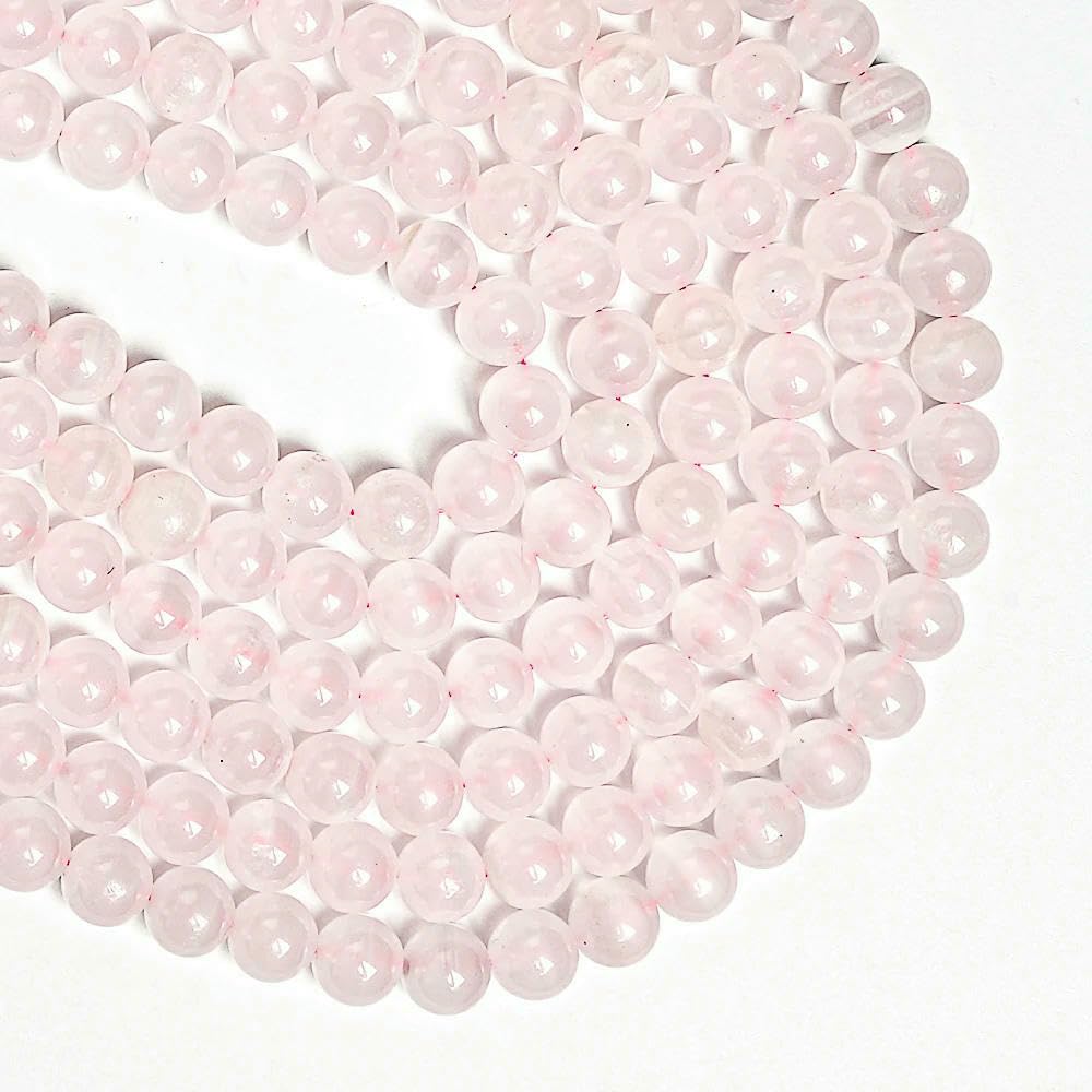 Cuentas redondas de calcita lisa natural, gema espaciadora rosa para hacer joyas, pulseras, pendientes, accesorios hechos a mano, 15'' rosa, 10 mm aprox. 38 cuentas