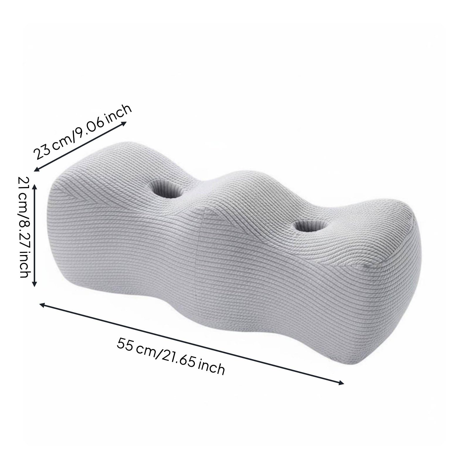 Almohada Ortopédica de Cojín de Pierna Almohada para Piernas Cojín Ergonómico de s con Elevación de Piernas y s para Alineación Adecuada para Mujeres, Gris