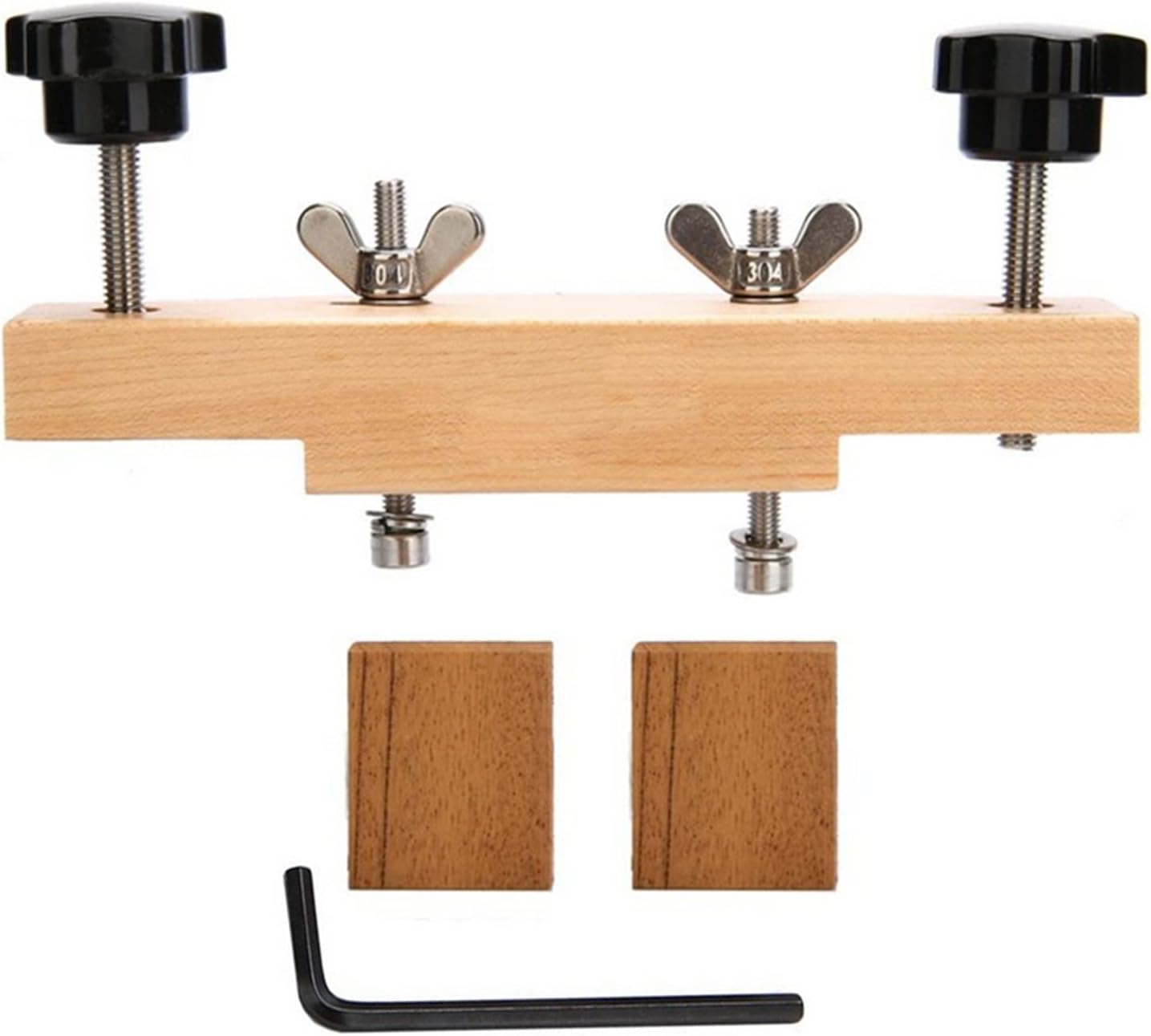 ギターツール Luthier Tools Mapleウッドアコースティックギターブリッジクランプセット1.45x6.02x0.94i