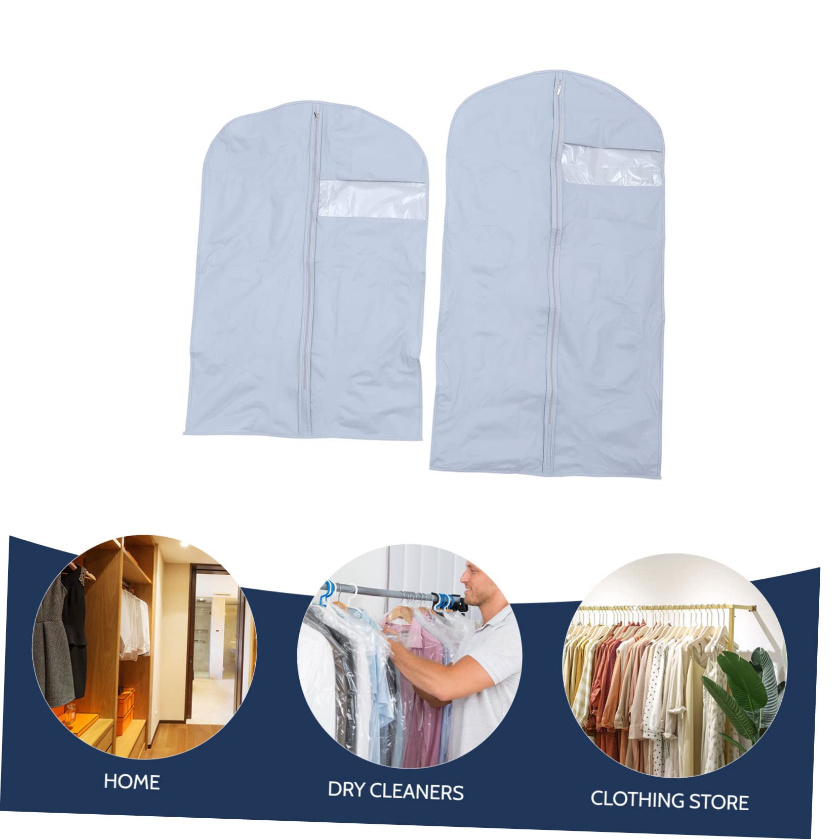 Funda Protectora para Ropa 5 Piezas Plástico Translúcido Anti Polvo