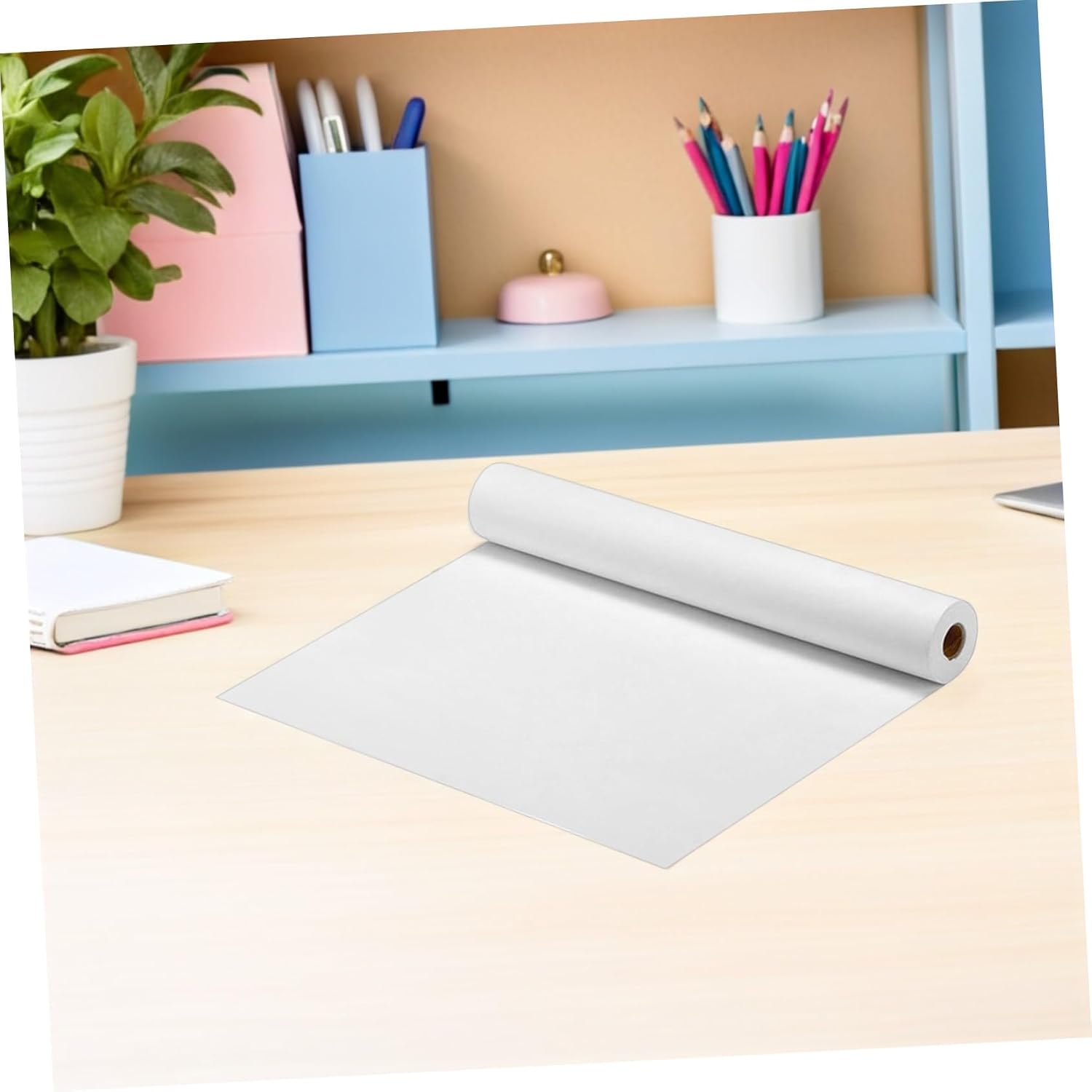 Beatifufu Blank Drawing Paper Acid White Roll of Craft Paper for Boys and Girls Artists Sketching Painting