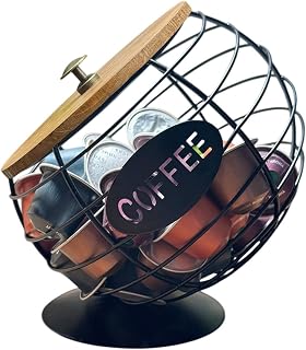 Coffee Pod Holder, KCUP Holder for Counter,Coffee Station Schools Baskets - Metal Snack Storage Stand, Kitchen Organization Rack, Desktop Decor, Fruit Bowl for Slim Coffee Maker | Metall Snack Storage Stand, Kitchen Organization Rack, Desktop Decor, Fruit Bowl for Slim Coffee Maker