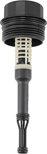 Miniatura 1 de X AUTOHAUX Cubierta negra del casquillo del filtro del motor del aceite del coche para Mercedes-Benz C230 C250 E280 E300 G550 GL450 ML350 R350 S400