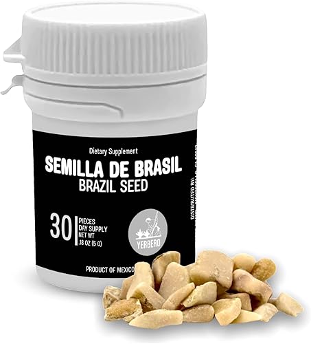 Yerbero - 1 botella 30 semillas de Brasil suministro de 30 días Semilla de Barsil 100 autentica y natural Semillas brasileñas totalmente naturales