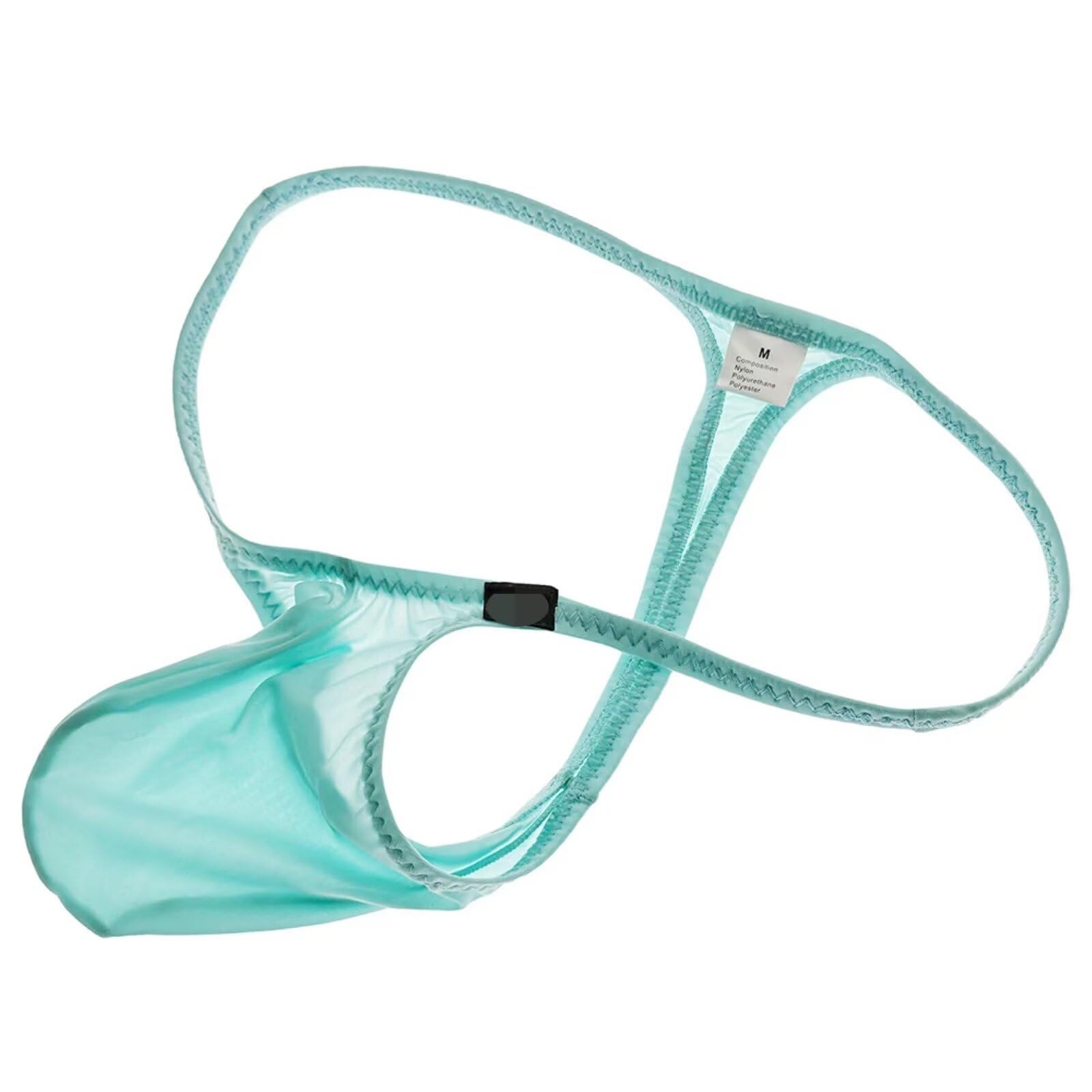Sexy Herren-Tanga, superdünn, transparent, tief sitzend, einfarbig, bequem, atmungsaktiv, T-Rücken