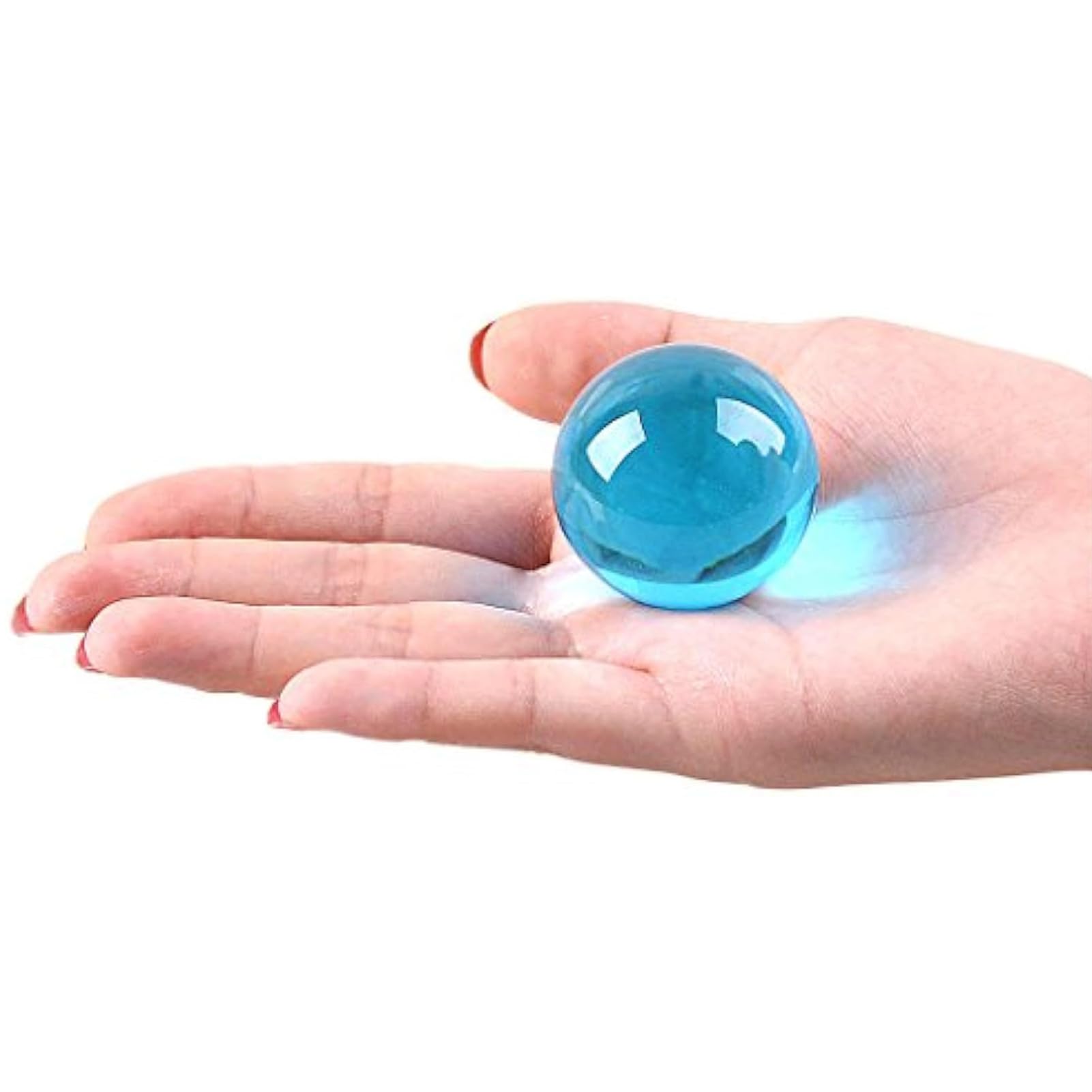 Rishori Blue Acrylic Clear Polished Sphere Solid Small Diameter 25Mm Transparent Balls Strong Gloss Exceptional Clarity For Taking Pictures,