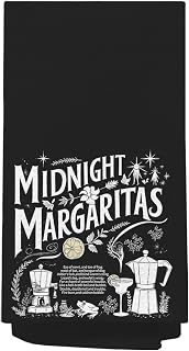 Witchy Midnight Margaritas Cocktail Kitchen Towels, Witchy Halloween Dish Tea Bar Towels for Home Bar Halloween Party, Practical Magic Gifts Hand Towel for Bathroom Kitchen, 16x24 Inch