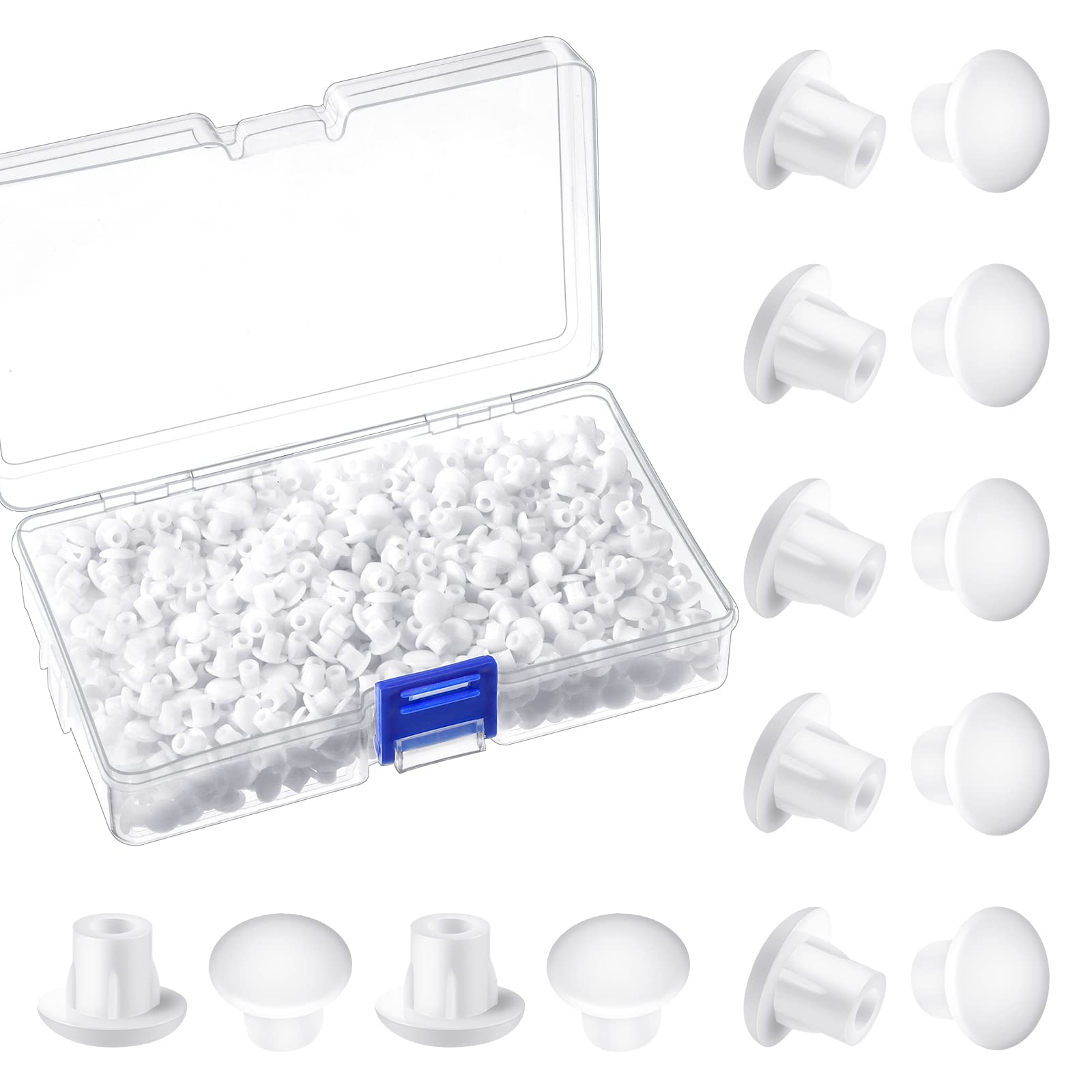 Jetec 3/16" Plastic Plugs for Round Hole, Shelf Cap Cabinet Hole Cover Cupboard Shelf Pegs for in Furniture Cabinet Cupboard Shelves(1500 Pieces)