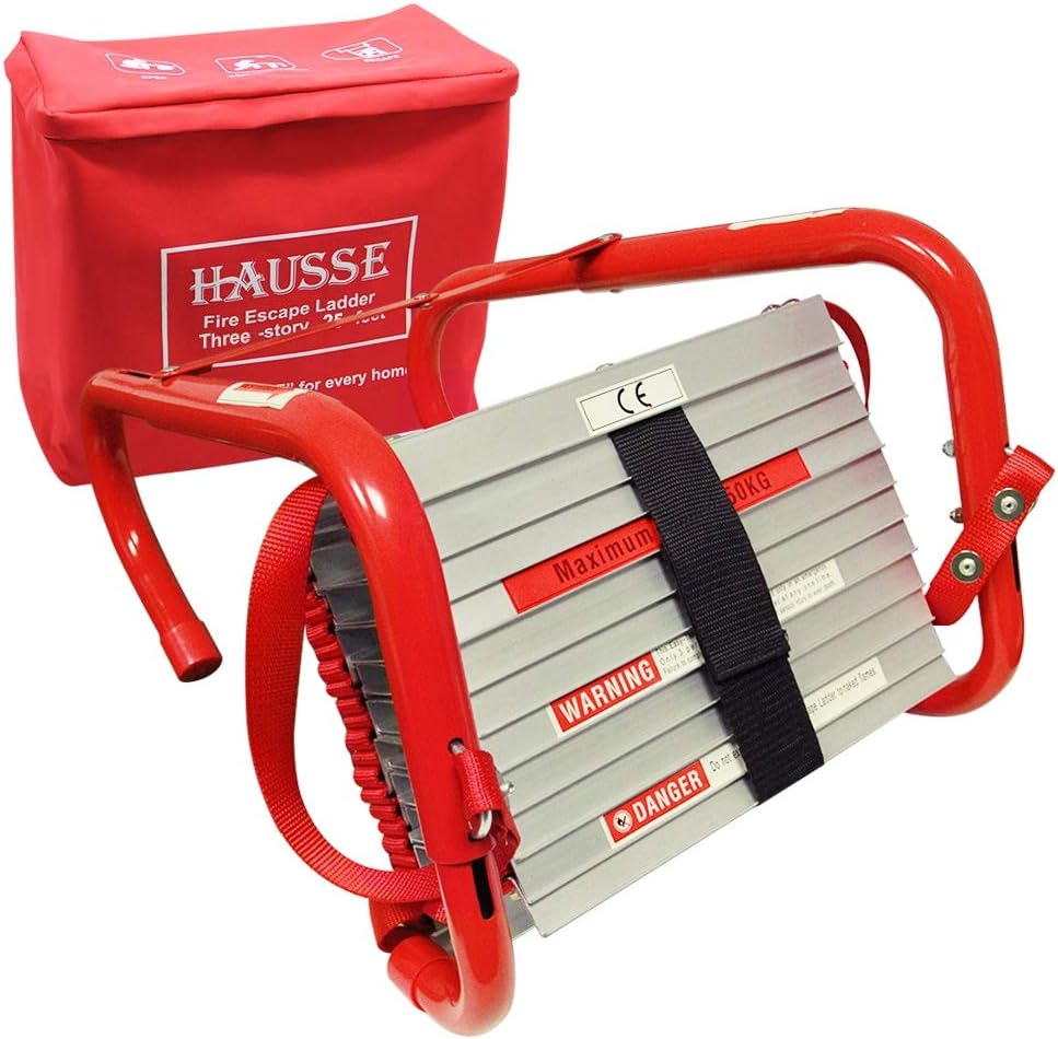 Retractable 3 Story Fire Escape Ladder, 25 Feet