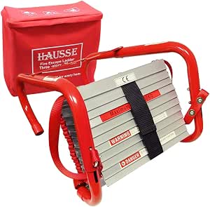 Hausse Retractable 3-Story Fire Escape Ladder, 25 Feet