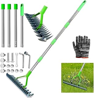 Rateau Scarificateur Gazon, Scarificateur Gazon Manuel avec Manche 170 cm, Râteau De Scarification, Scarificateur Gazon à Main, pour Désherber, Fertiliser Lawn